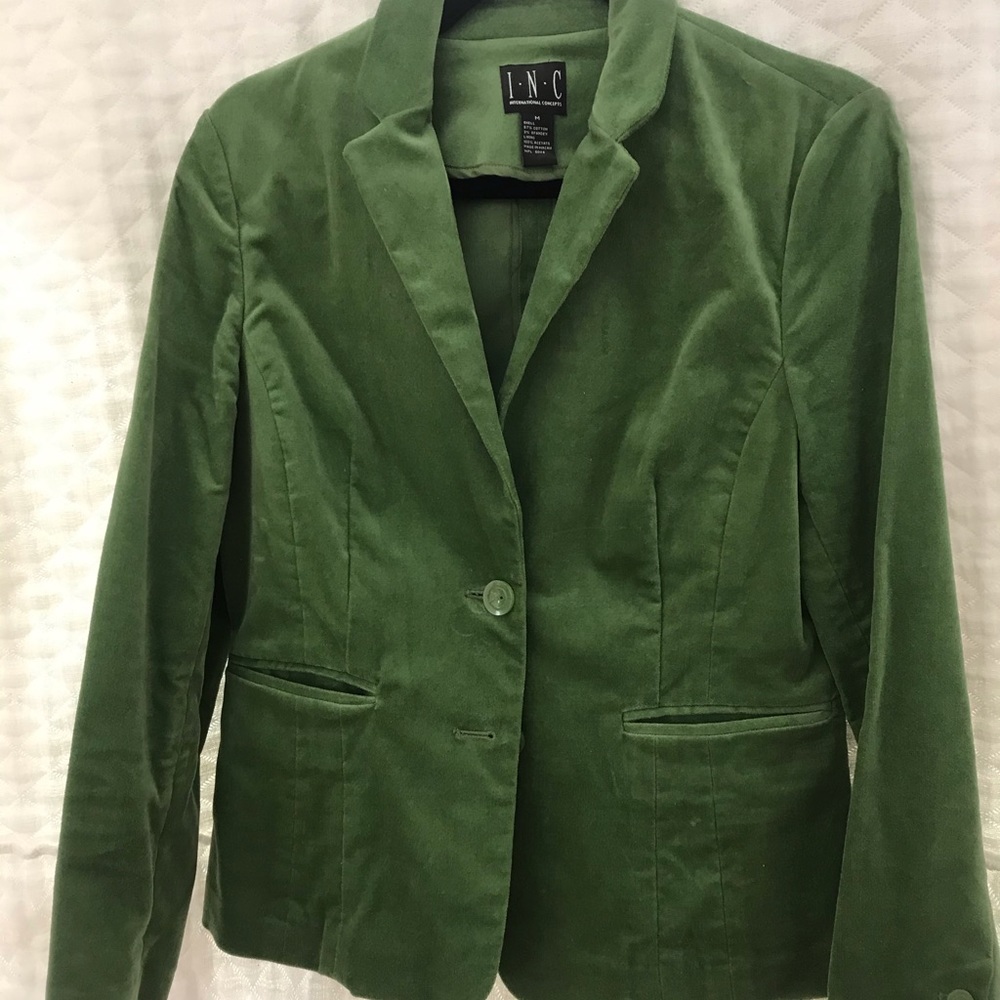 INC Velvet Green Blazer size M